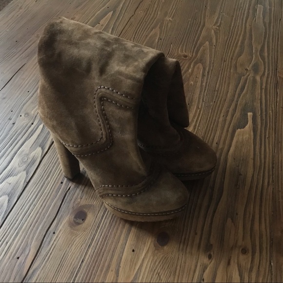Prada Suede Mid-calf boots 100% Authentic - Picture 3 of 7